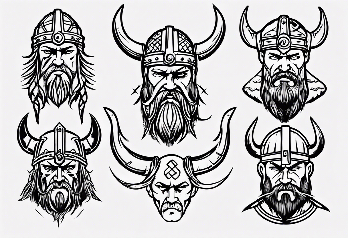 Viking no tattoos headshot tattoo idea