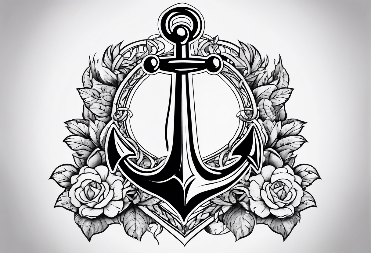 Traditional anchor tattoo idea