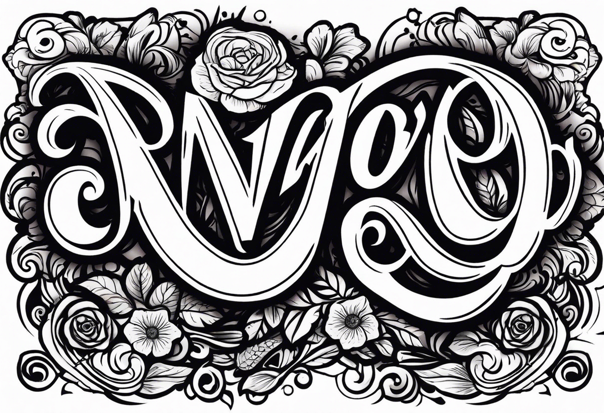 Anika Rose in vintage typography lettering tattoo idea