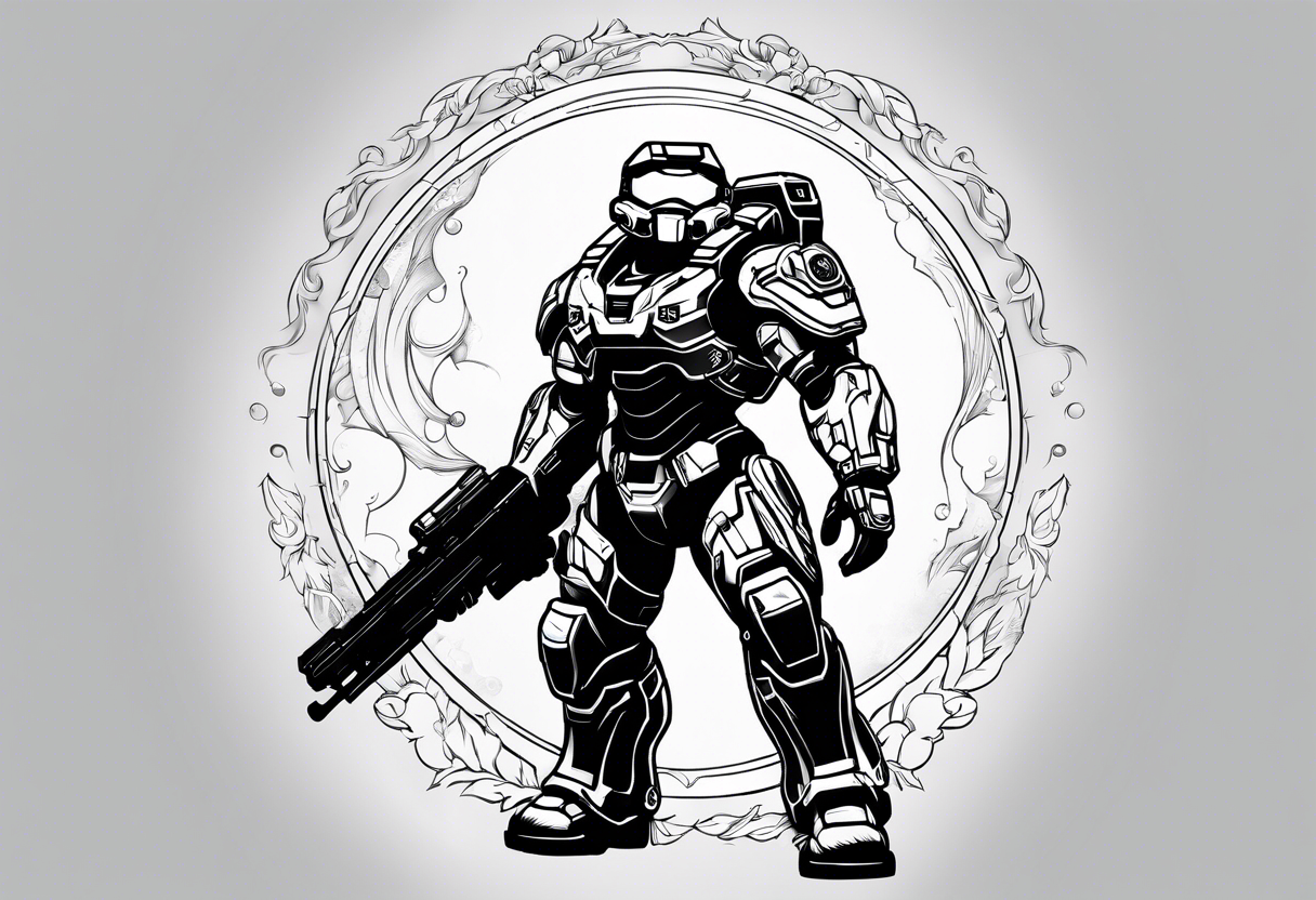 Halo 3 Marine reaching for the sky tattoo idea tattoo idea