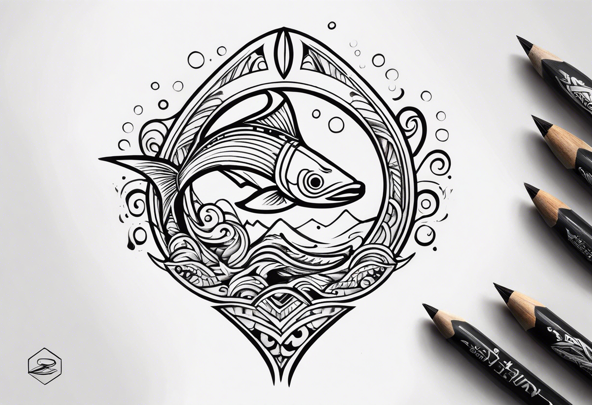 Polynesian fishing hook tattoo tattoo idea