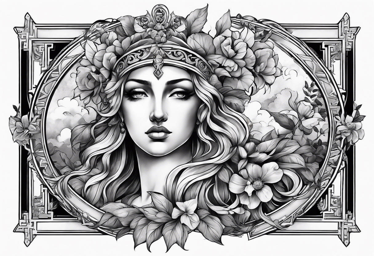 greek mythology arm sleeve tattoo idea