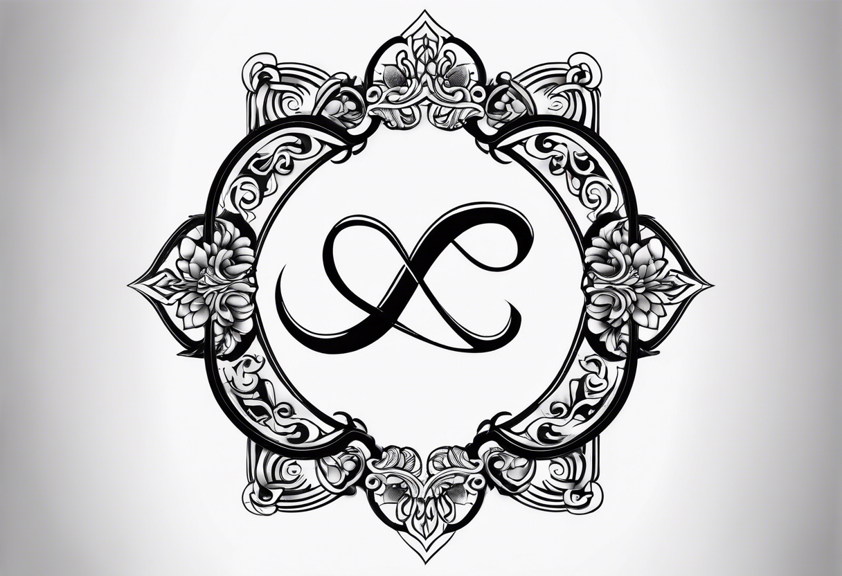 Infinity symbol with name tattoo idea