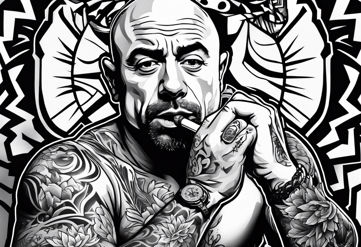 joe rogan smoking cigarette tattoo idea