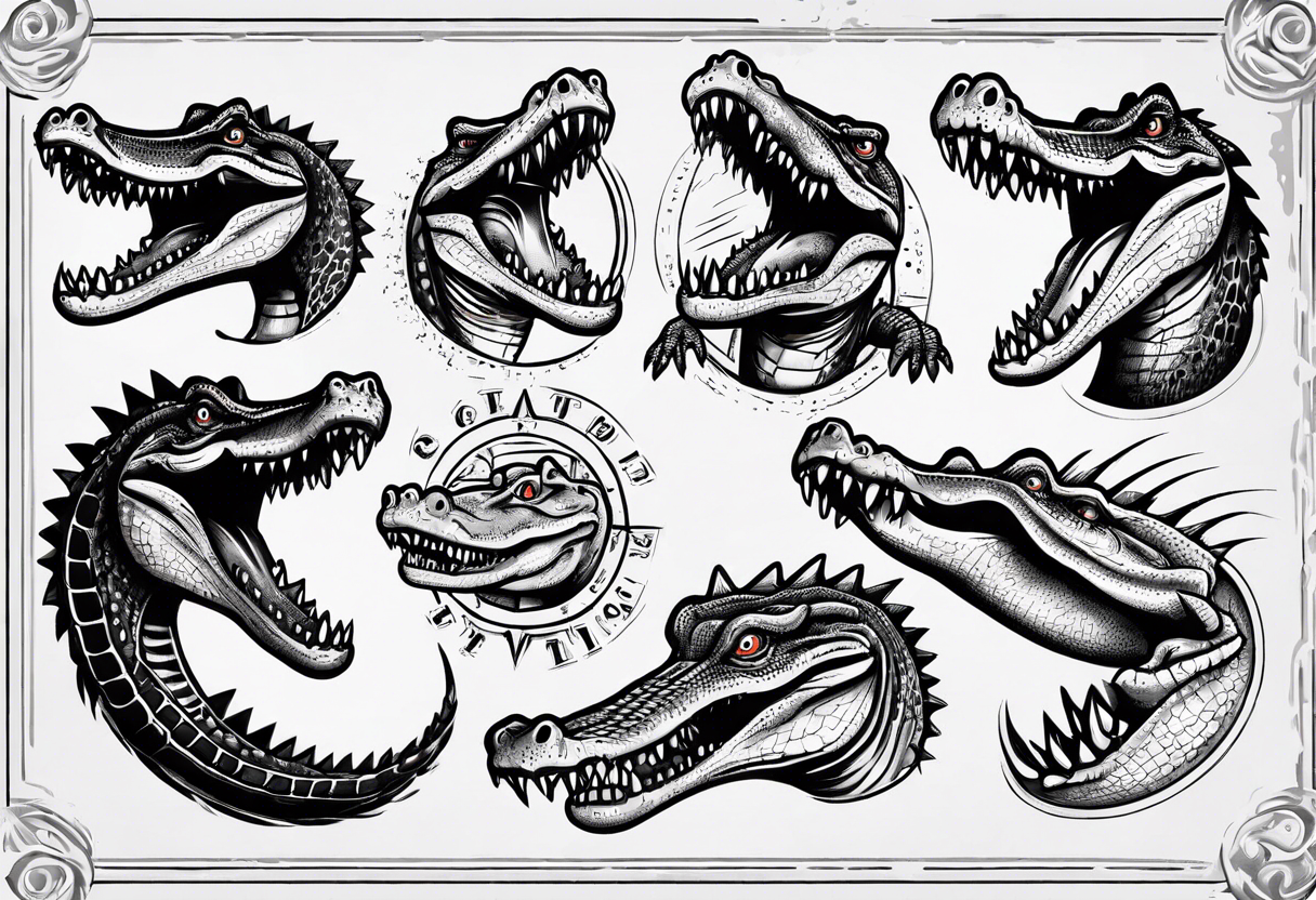 Crocodile Tattoo Design by HaloneWolf on DeviantArt
