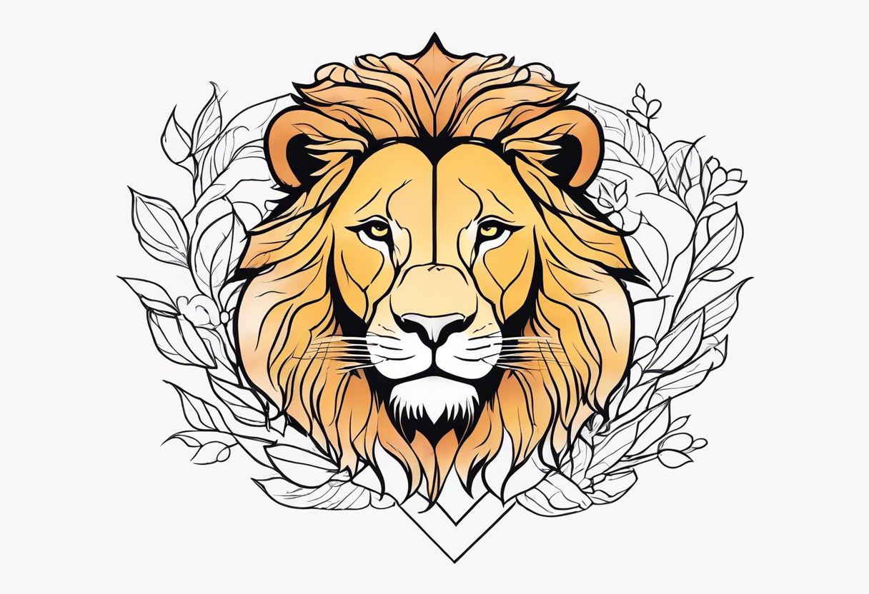 mom of 3 lion pride tattoo idea