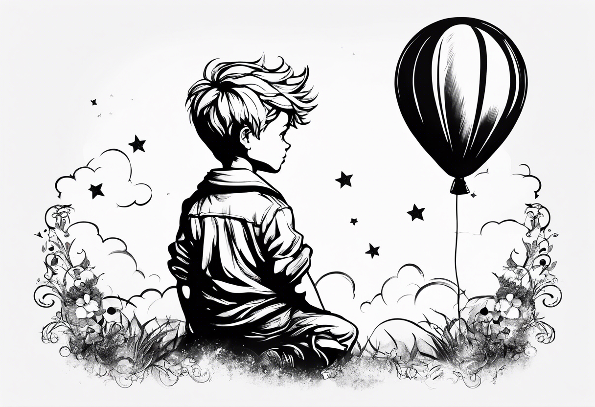 “Little prince” holding a baloon tattoo idea