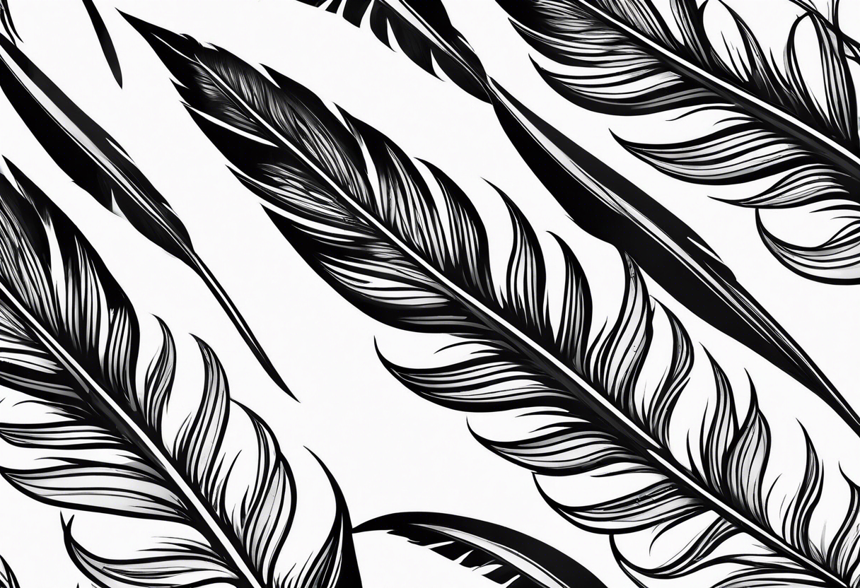 Feather pen tattoo idea