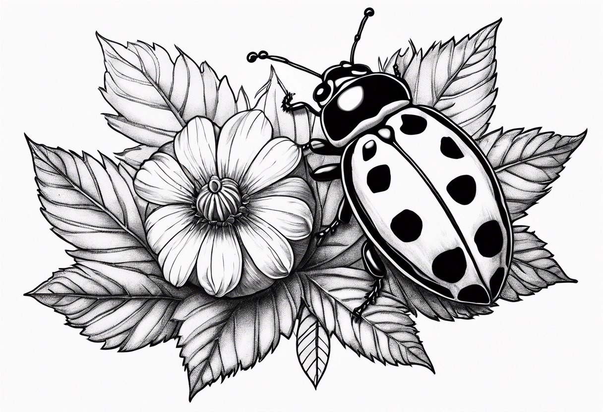 Acorn and ladybug tattoo idea