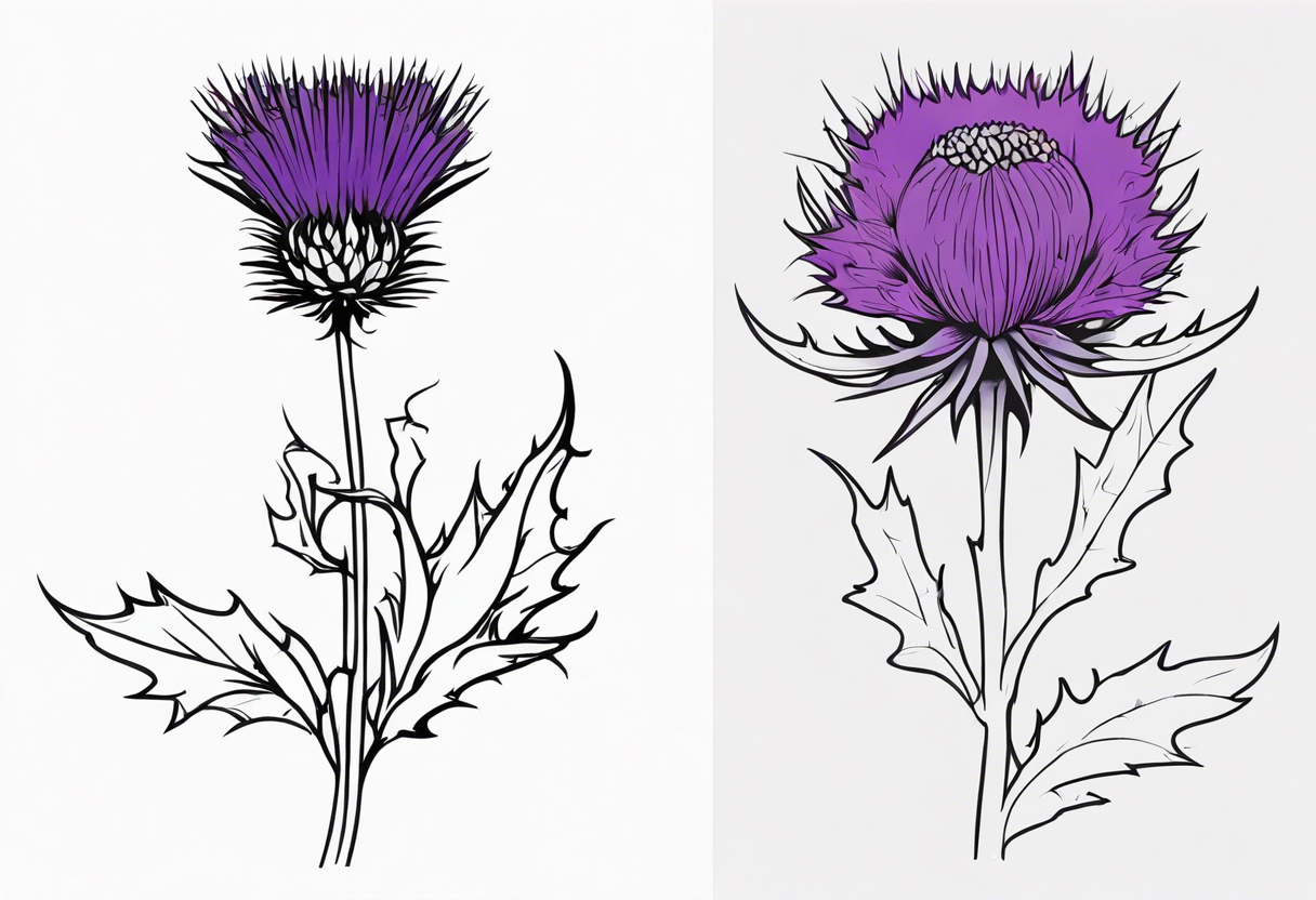 flower of Scotland thistle tattoo idea