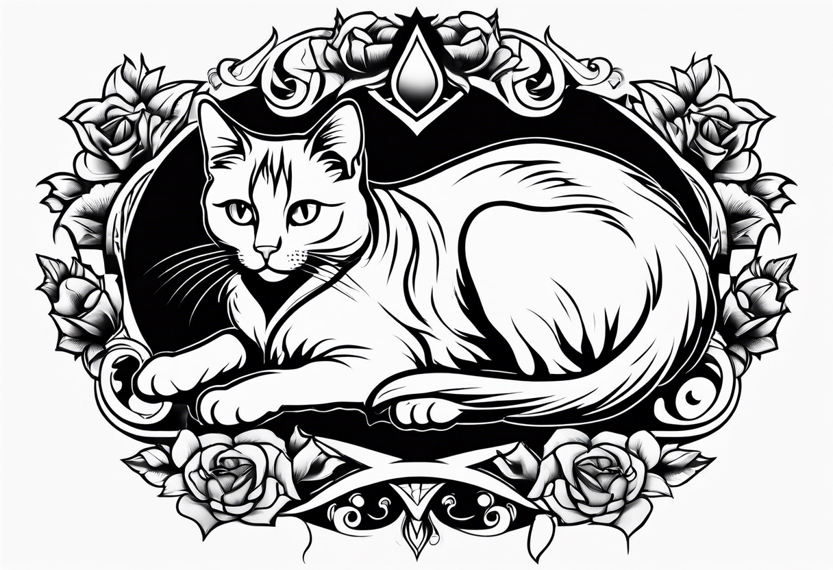 black cat tattoo idea