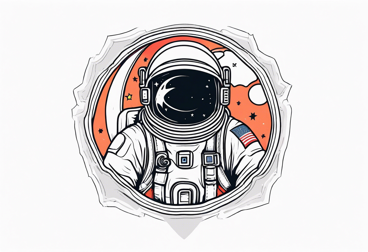 love astronaut tattoo idea