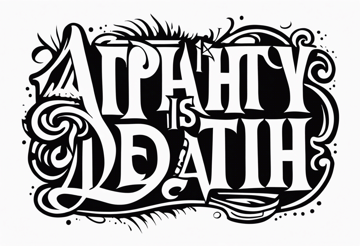 Apathy is death tattoo idea