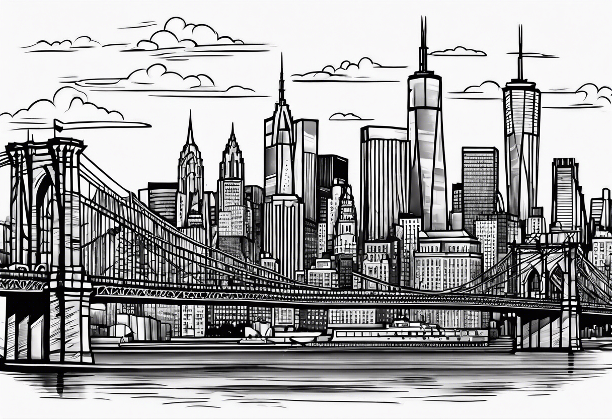 Brooklyn skyline tattoo idea