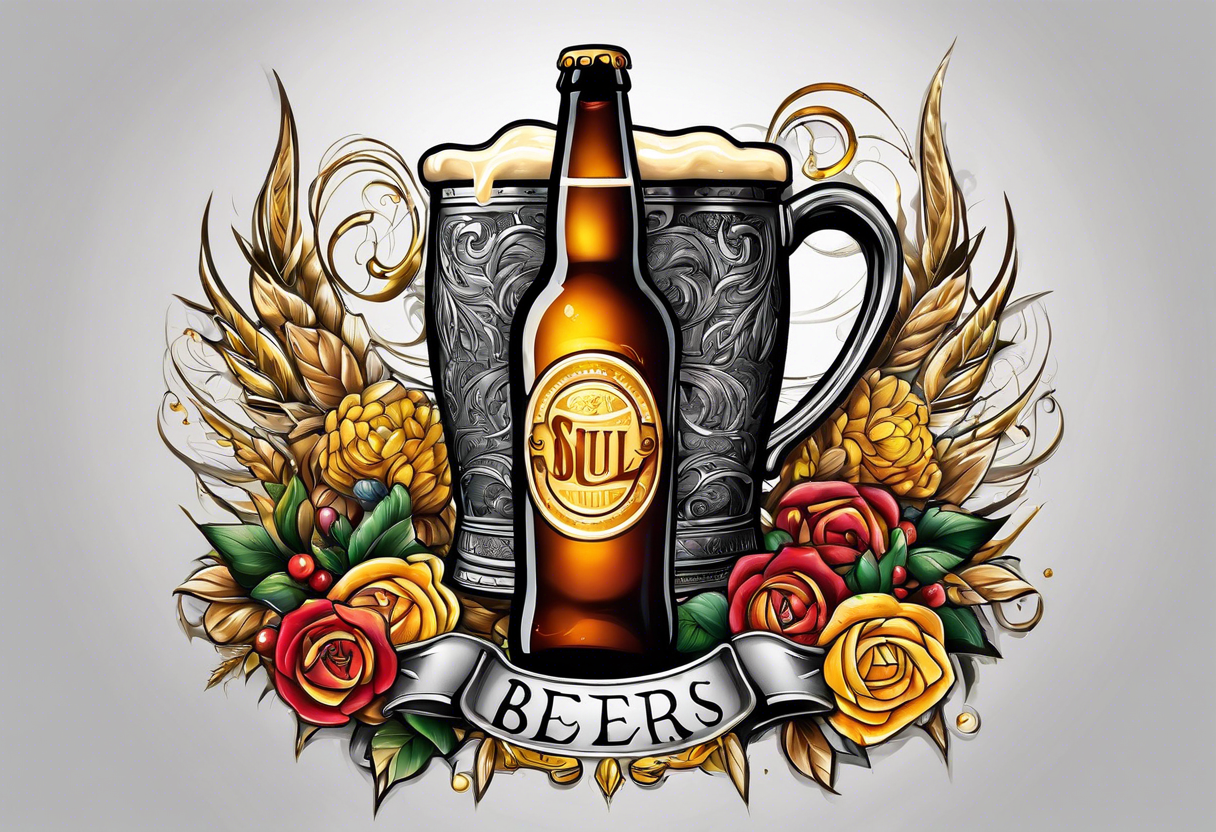 sull with beer tattoo idea