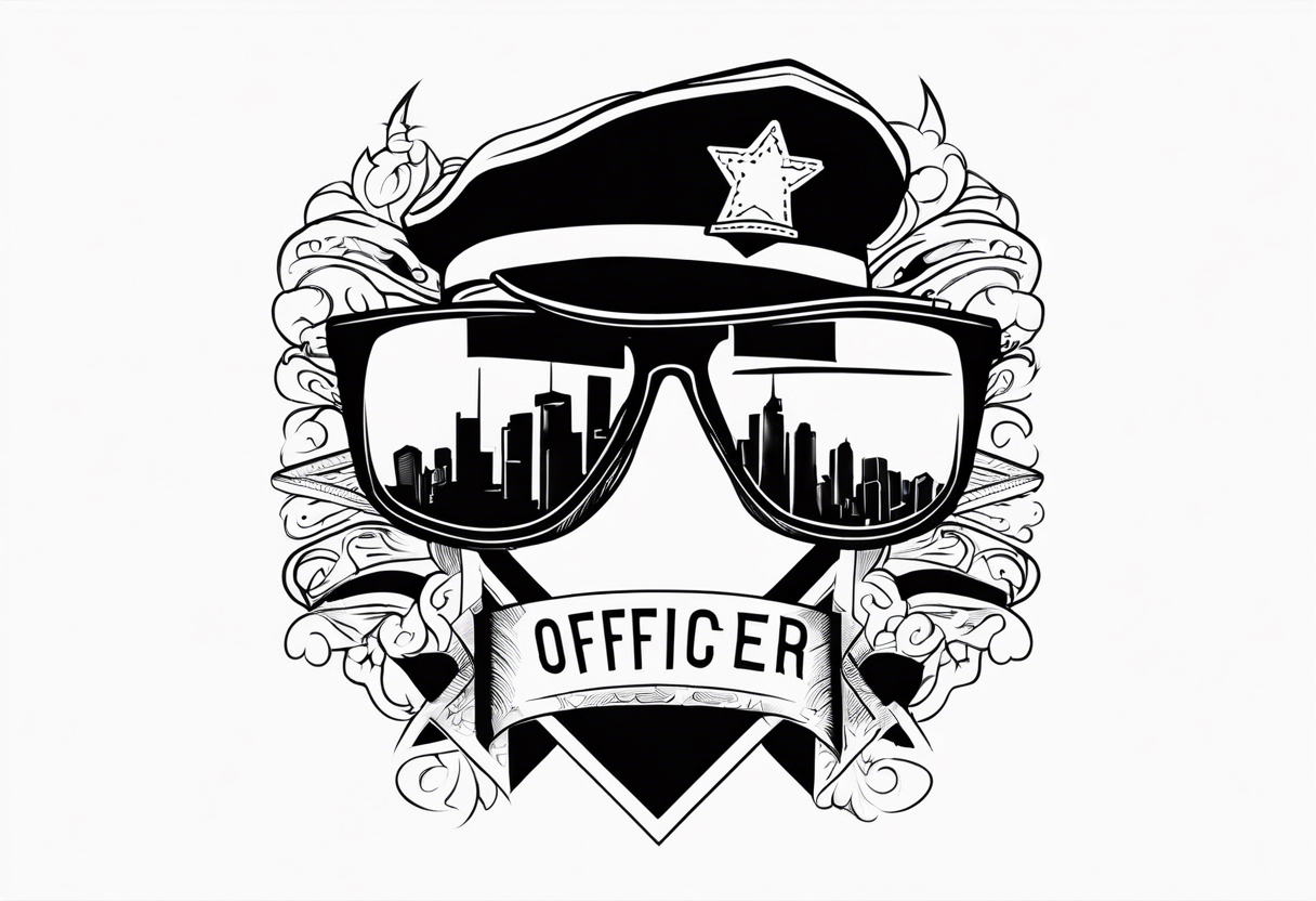 Officer Sunglasses tattoo idea