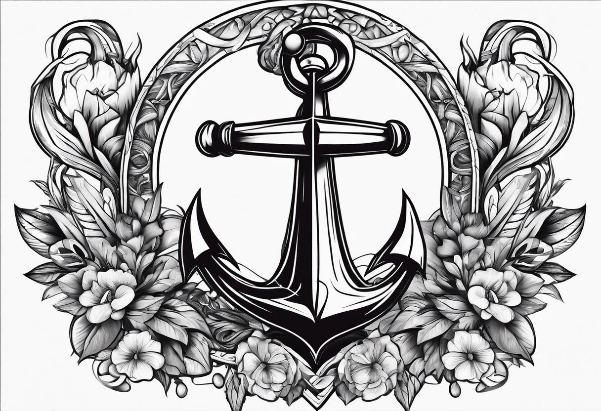 Sailor tattoo of 2 anchors crossed in the middle tattoo idea