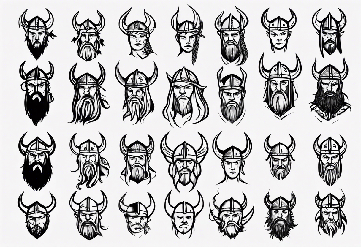 Viking no tattoos headshot tattoo idea