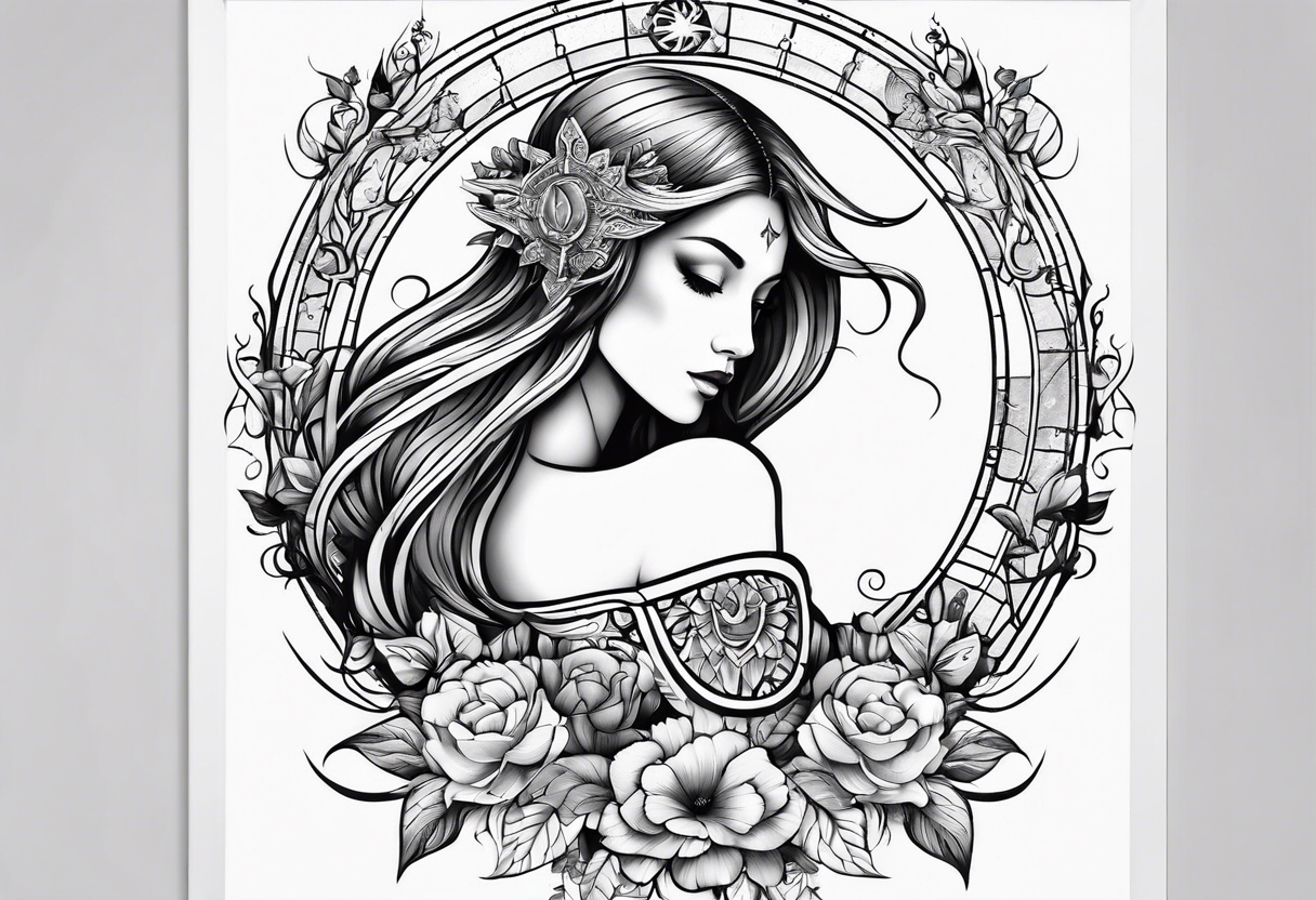 virgo zodiac sign tattoo idea