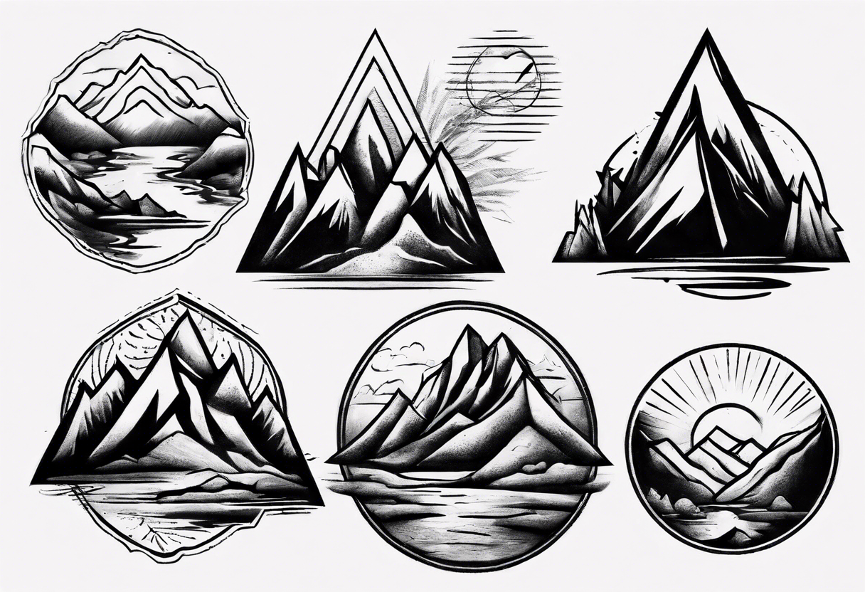 Dramatic mountains tattoo idea