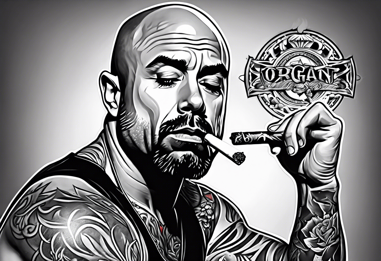 joe rogan smoking cigarette tattoo idea