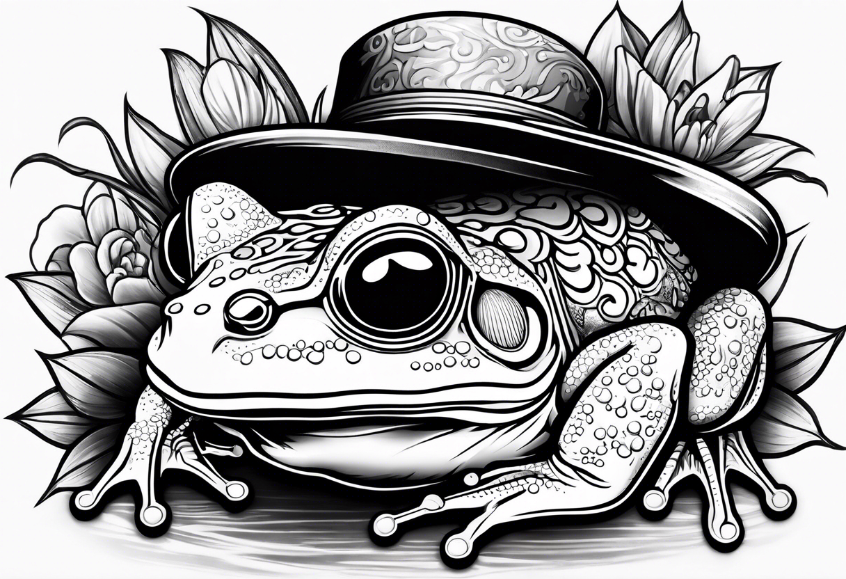 japanese 
frog with vietnam hat tattoo idea