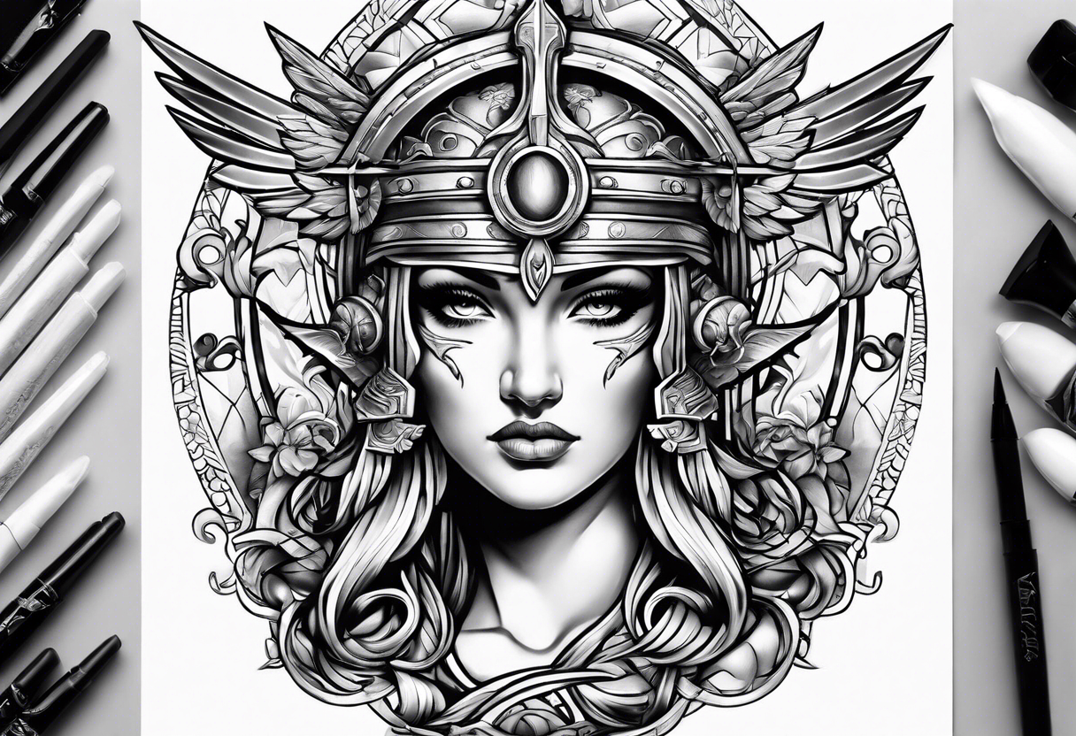 Athena warrior tattoo idea