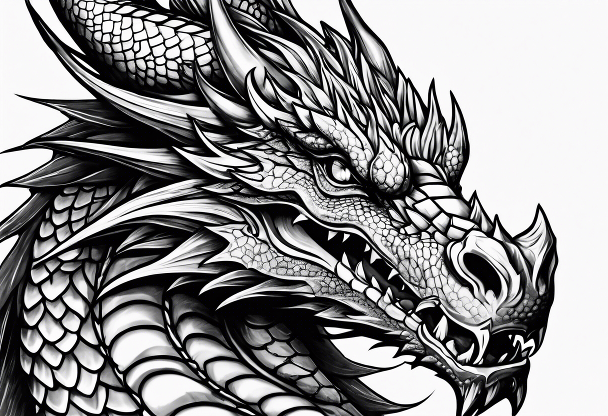 dragon from anime tattoo idea