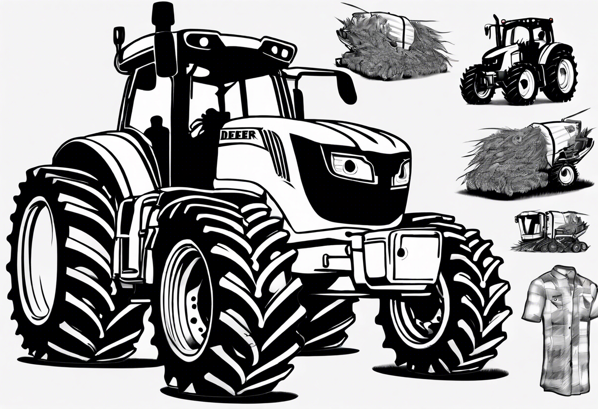 John deer combine tractor tattoo idea