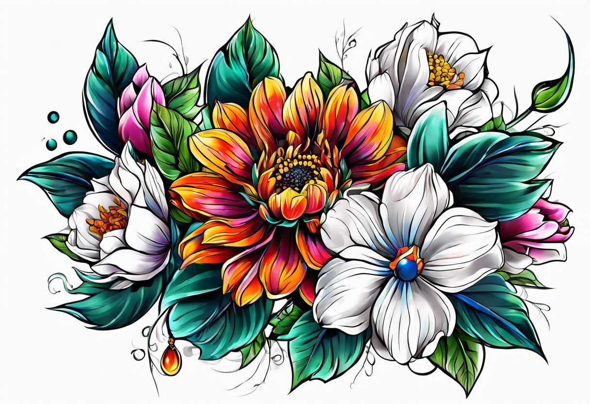 Zagare  flower tattoo idea