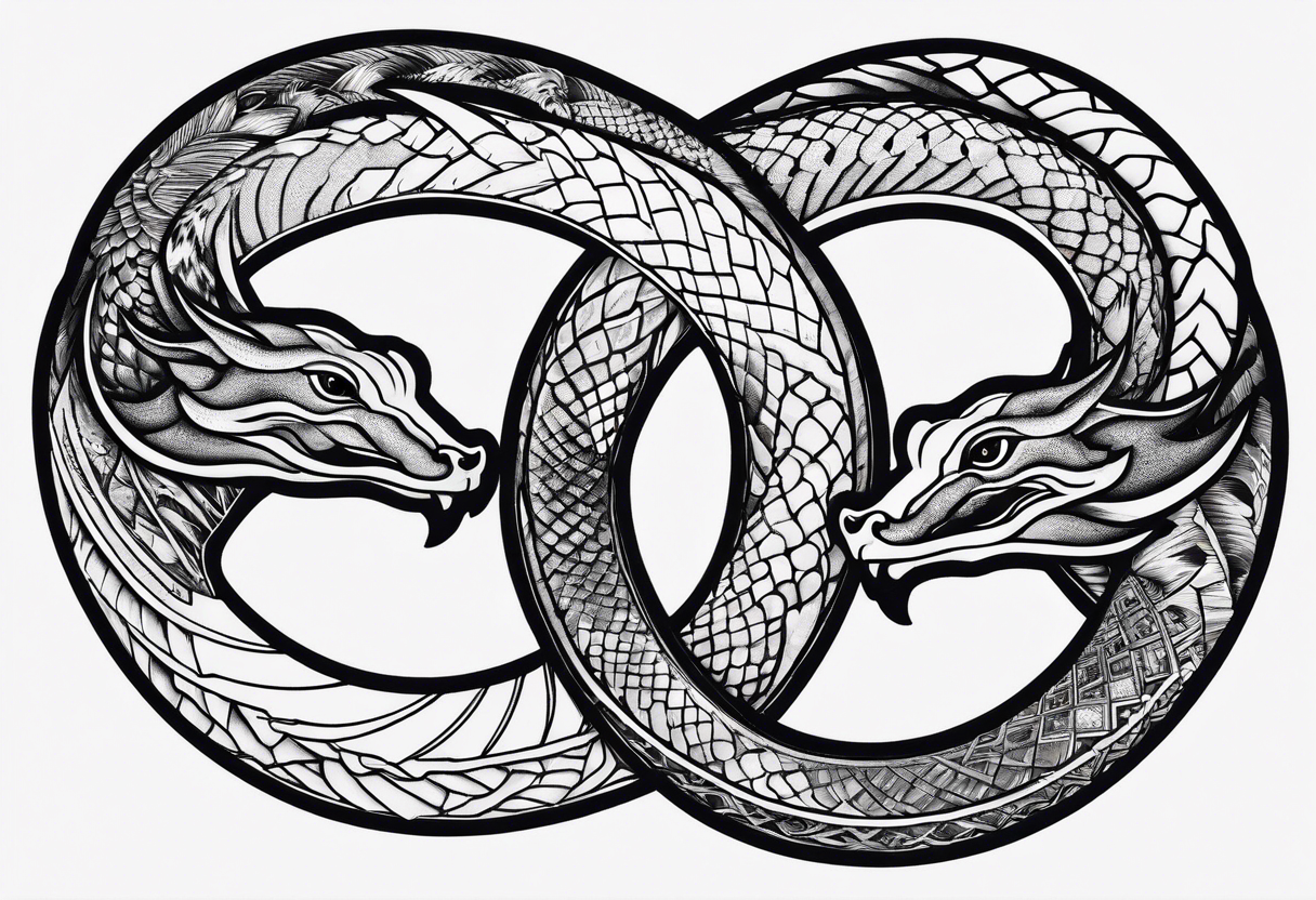 ouroboros cut in half tattoo idea