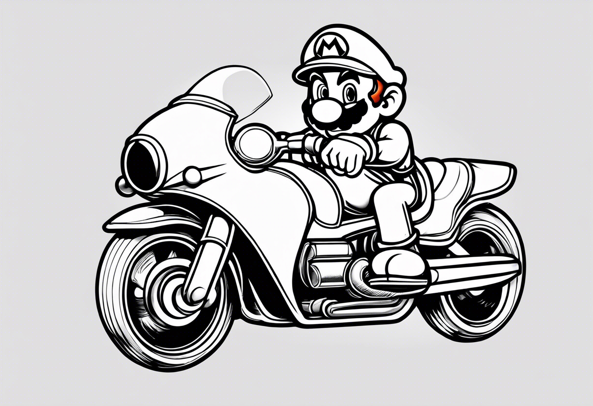 Mario riding missile tattoo idea