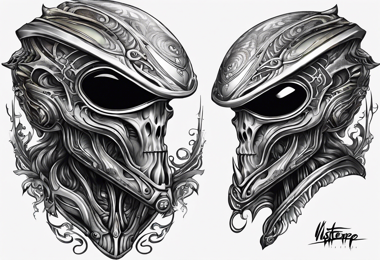 alien planet beautiful tattoo idea