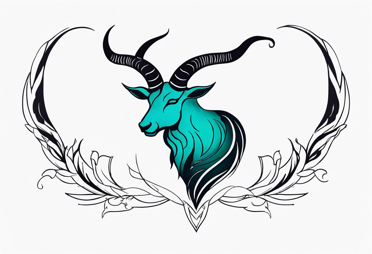 cool capricorn tattoo idea