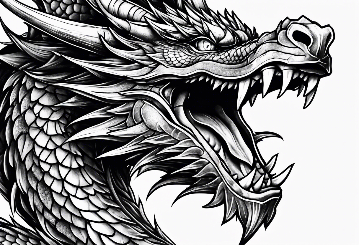 dragon from anime tattoo idea