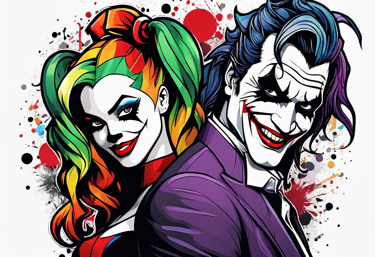 joker and harley quinn tattoo idea