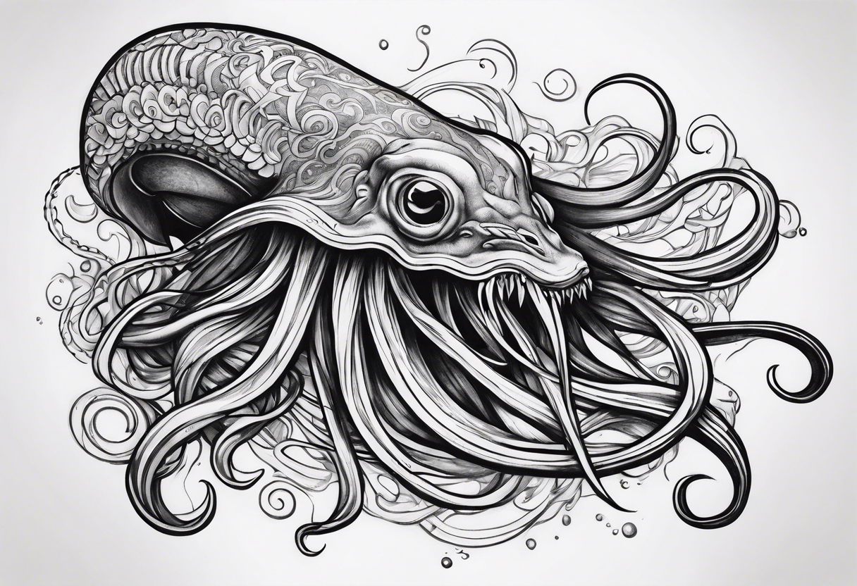 Giant squid tattoo idea