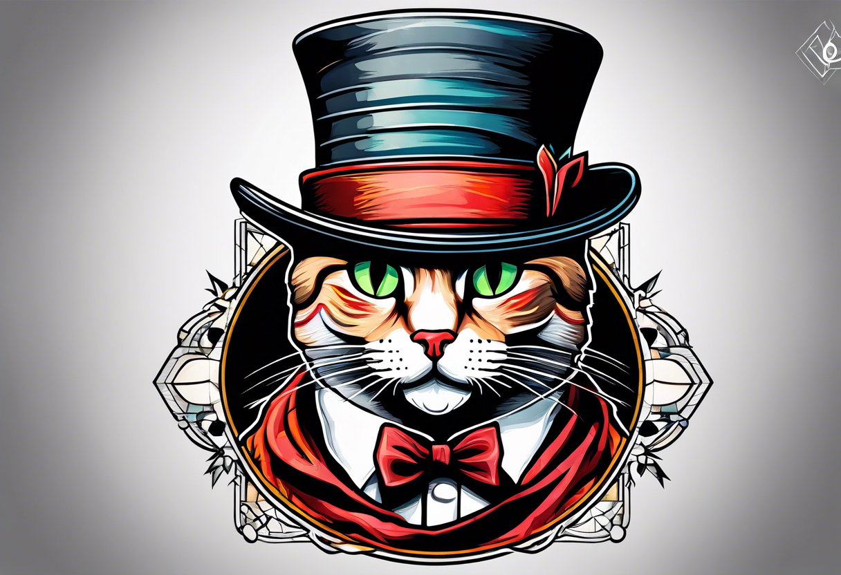 cat in a hat tattoo idea