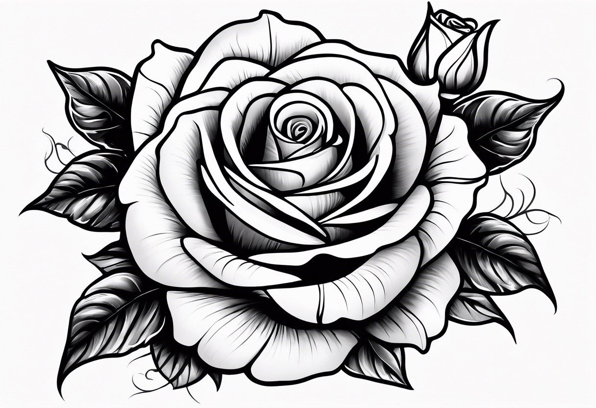 a beautiful rose tattoo idea