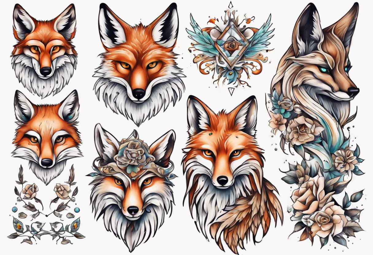 ein Tier aus Fuchs und Eule tattoo idea