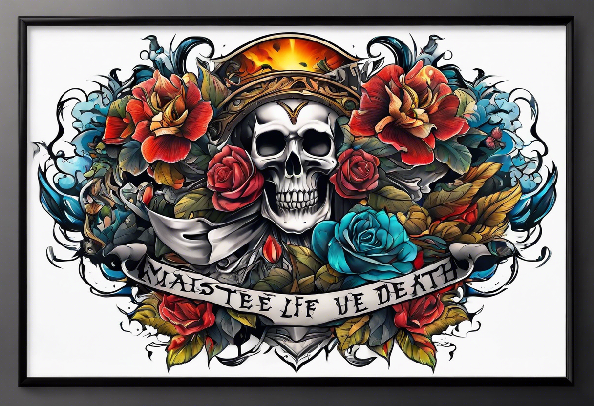 battle between life and death tattoo idea