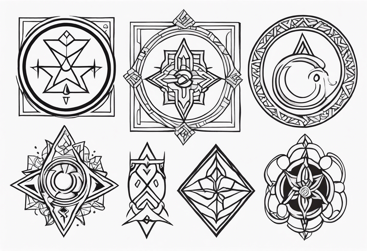 sagittirus symbols tattoo idea