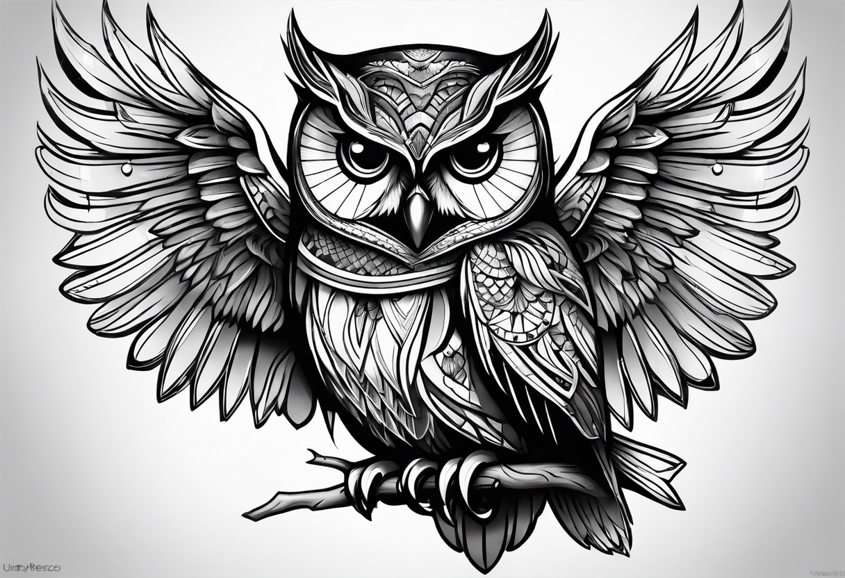 Majestic owl tattoo idea