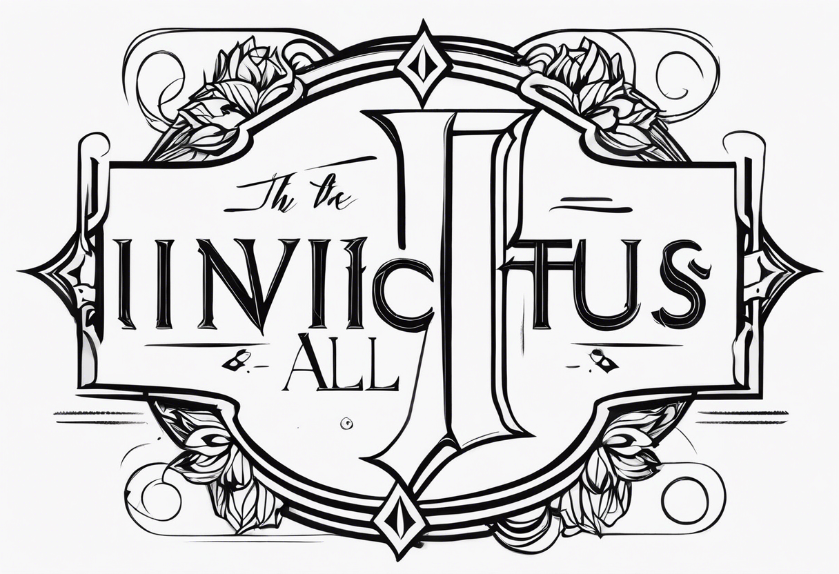 The word INVICTUS in all caps. tattoo idea