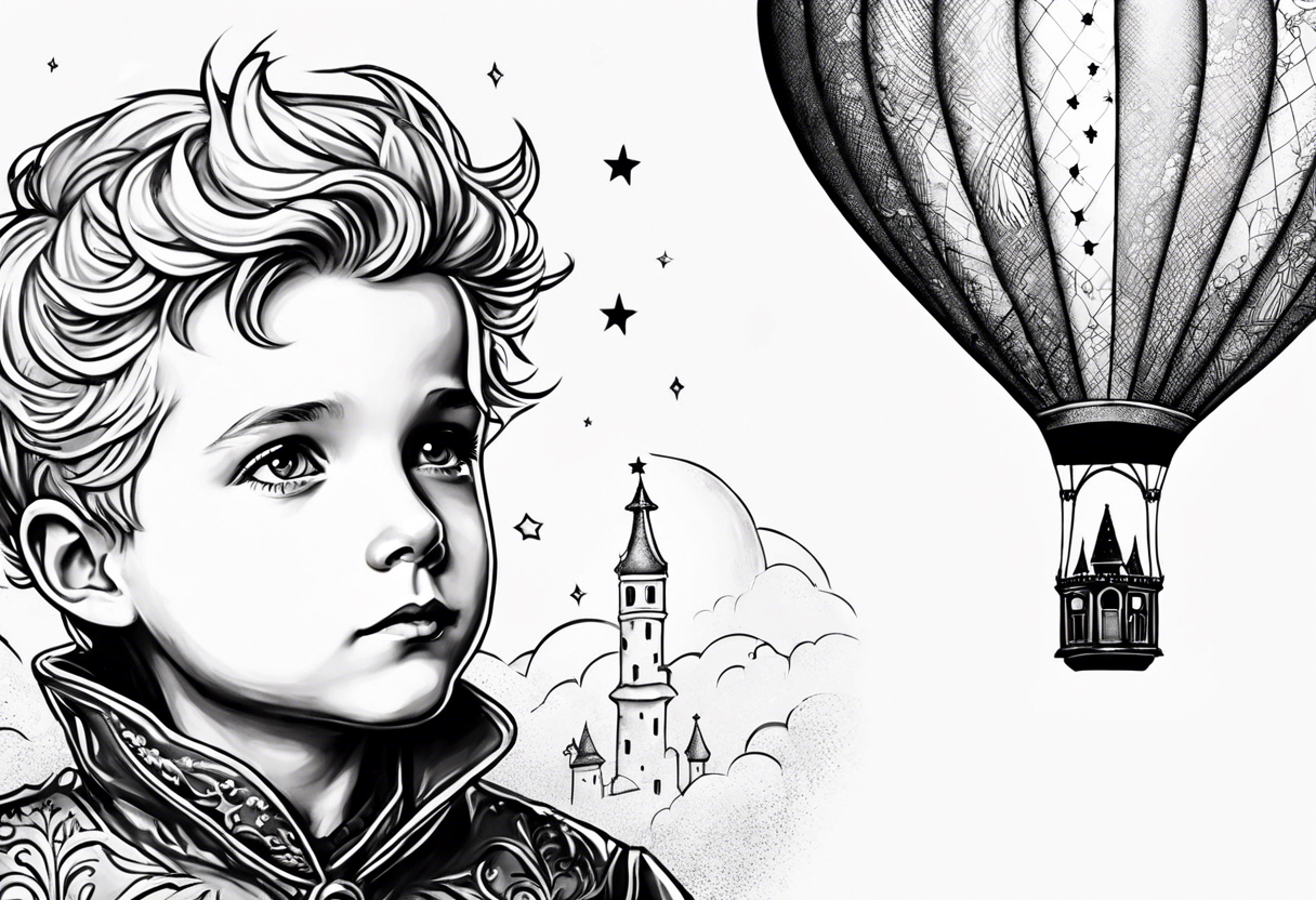 “Little prince” holding a baloon tattoo idea