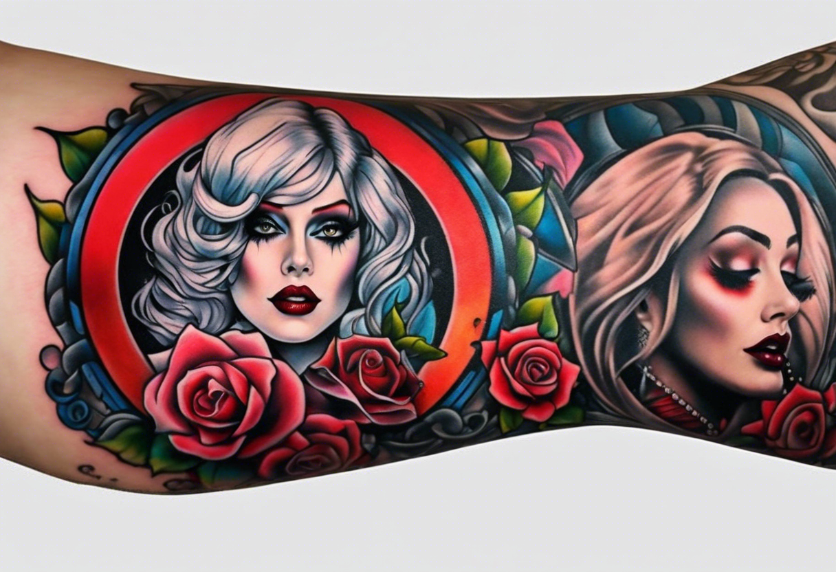 Rocky Horror arm sleeve tattoo idea