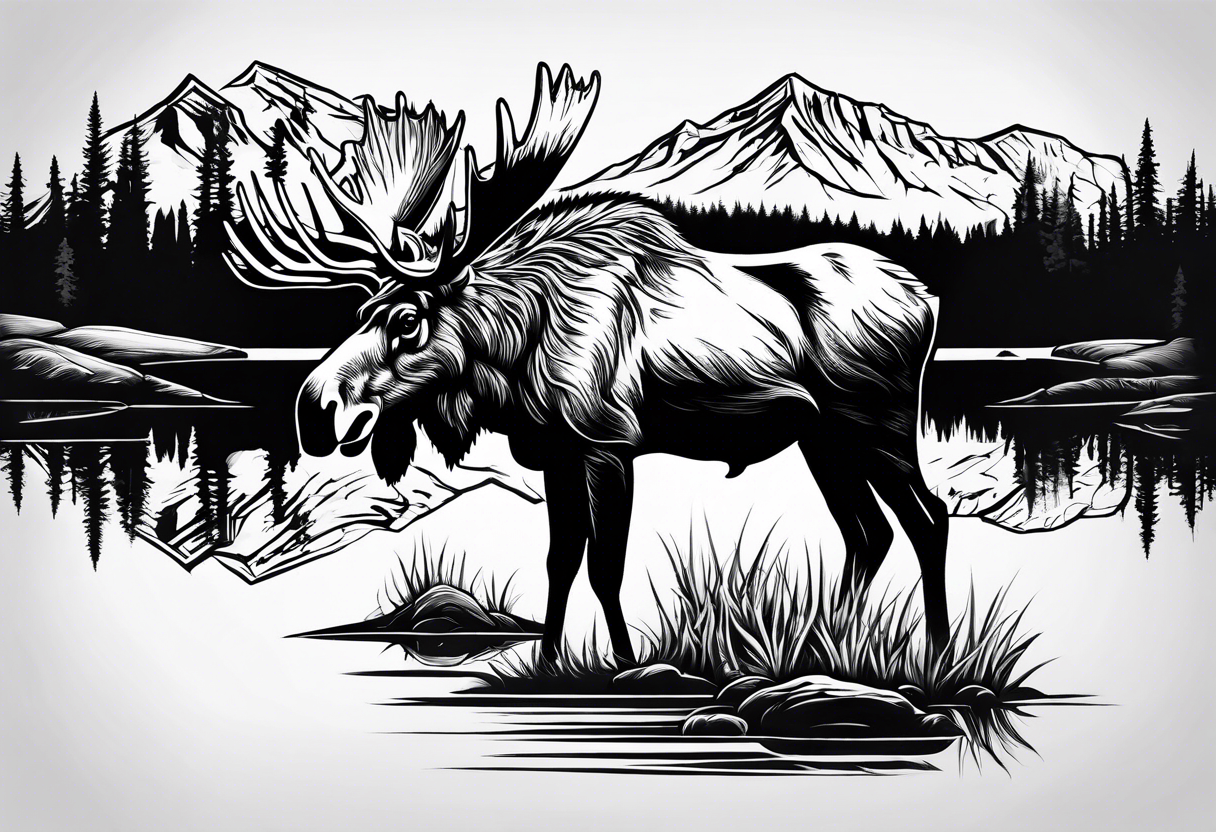 Mountain View with a moose tattoo idea