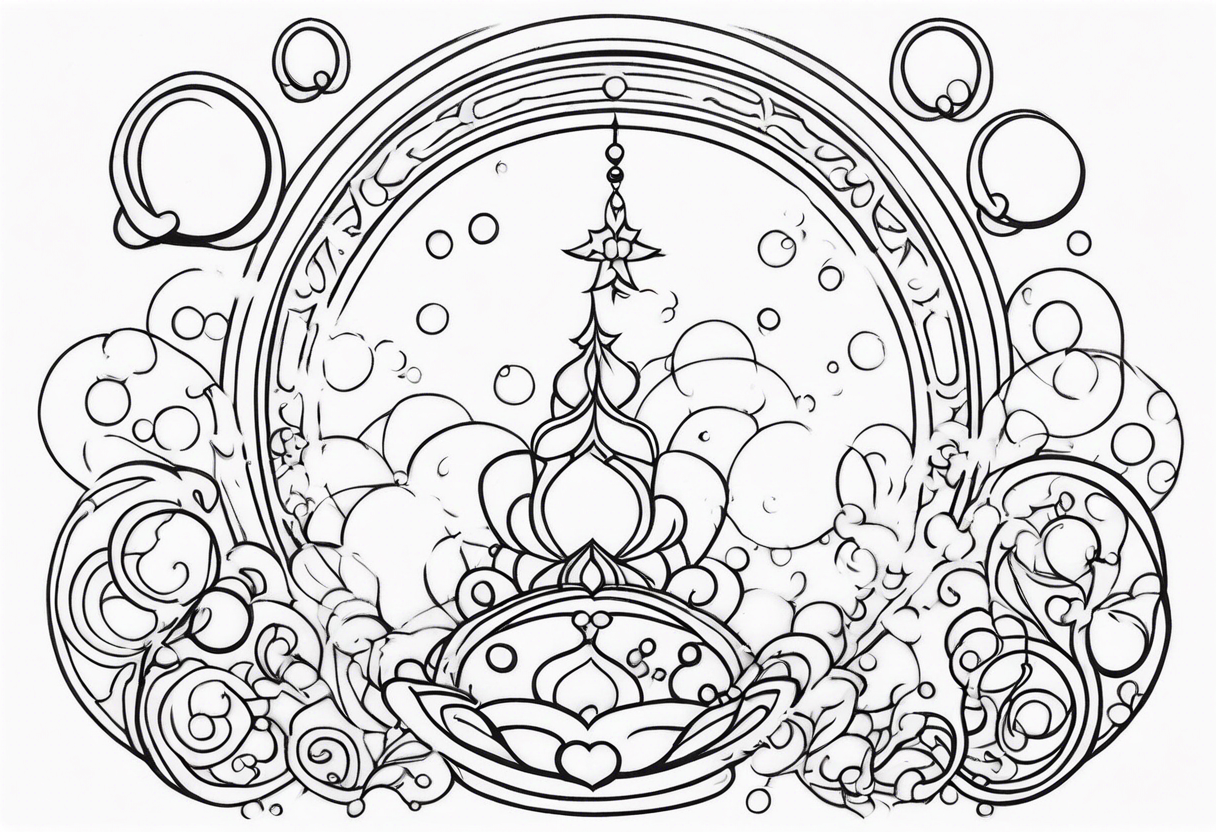 Meditation and bubbles tattoo idea