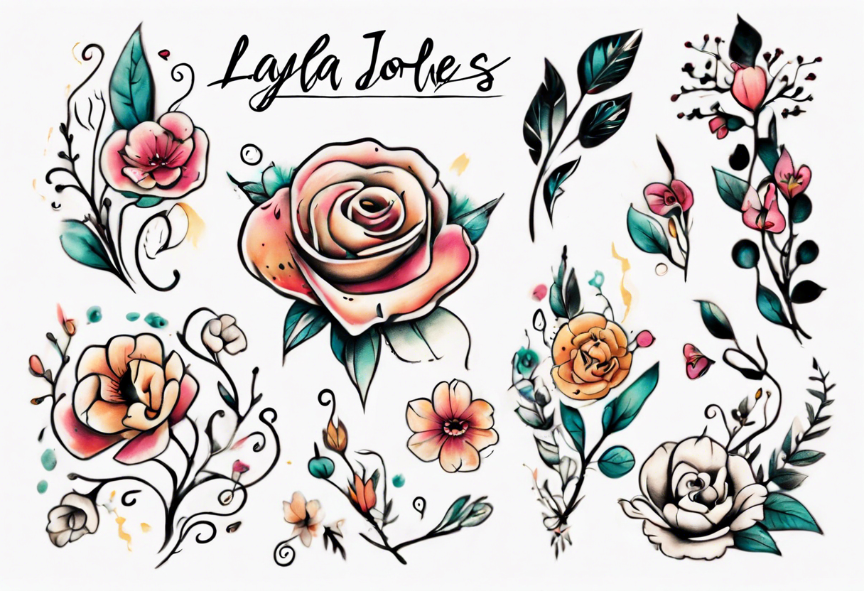 Scripted name, Layla Jones tattoo idea