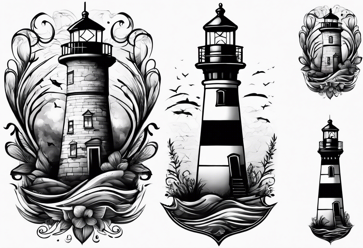 Suicide survivor with a light house light vs dark tattoo idea